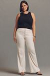 Maeve Linen-Blend Flare Trouser Pants
