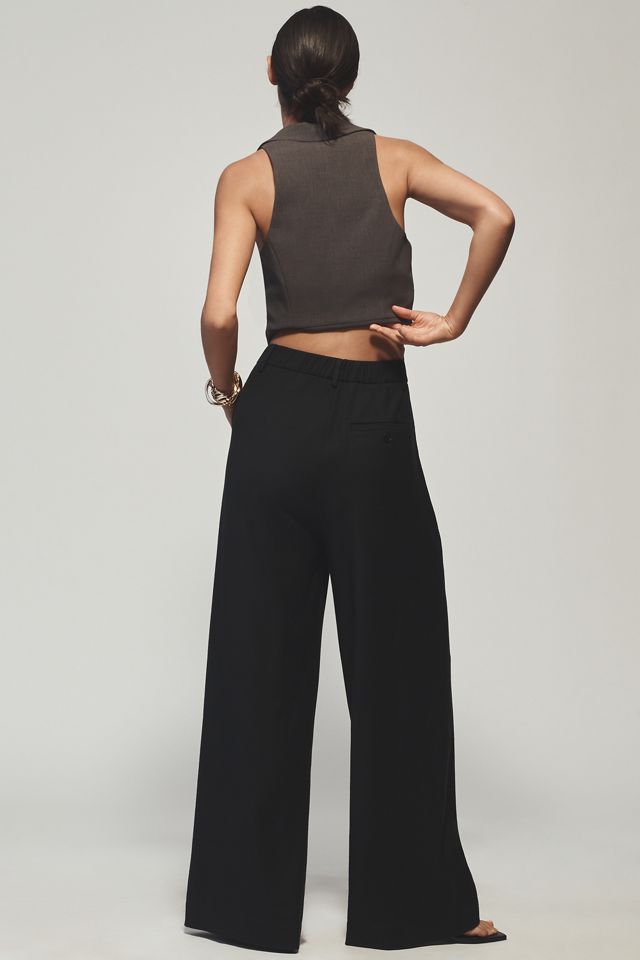 The Avery Pleated Wide-Leg Trousers by Maeve: Wool Edition #2