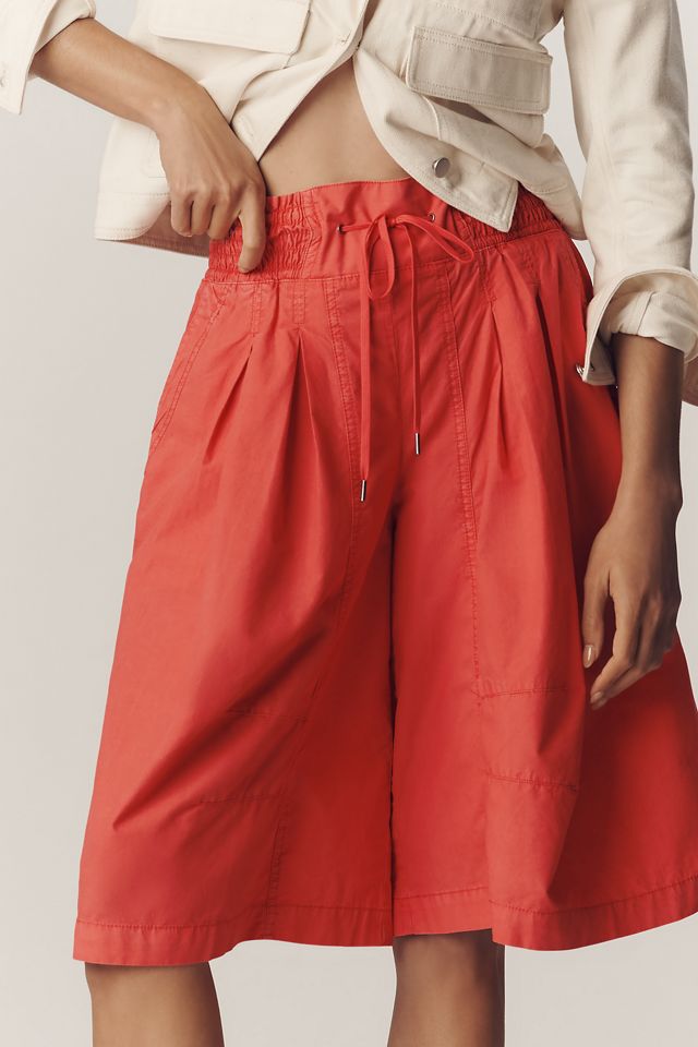 By Anthropologie Ruched Poplin Gaucho Pants #1