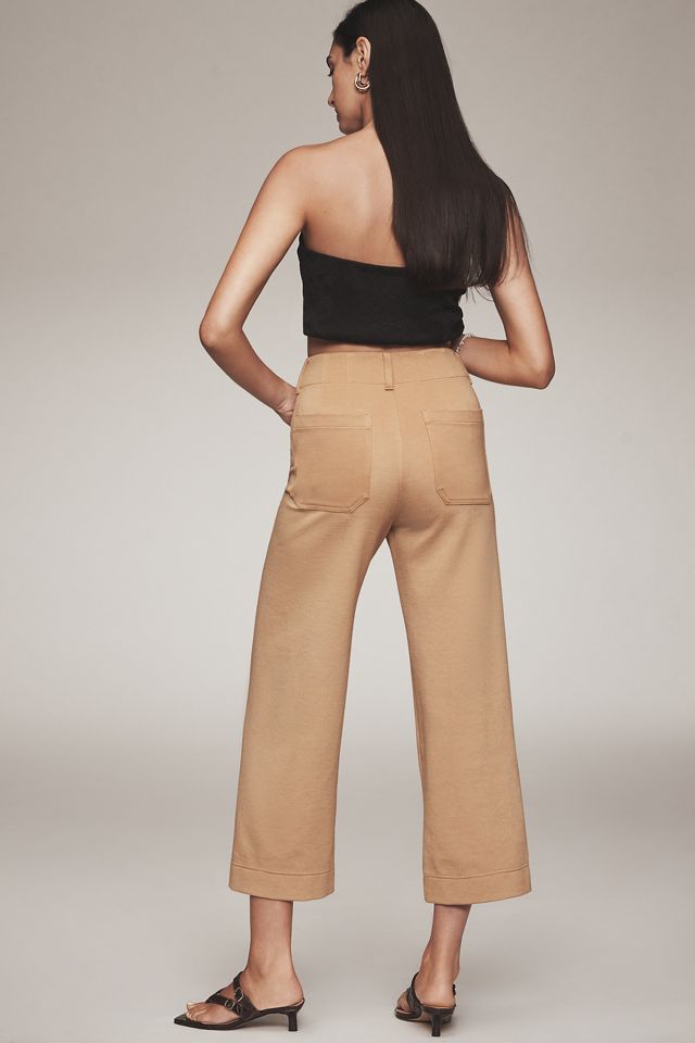 The Colette Knit Crop Wide-Leg Pants by Maeve