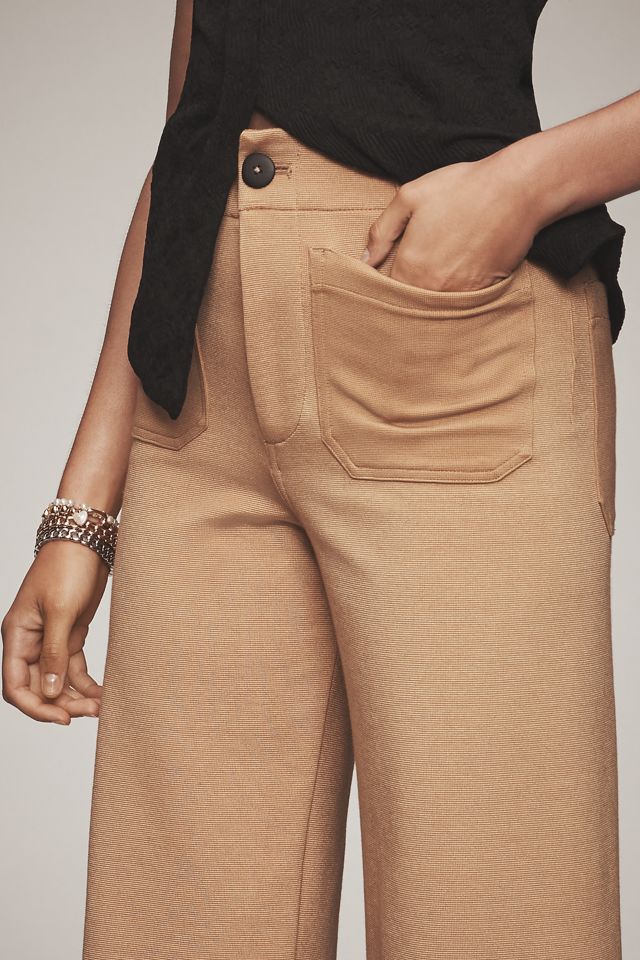 The Colette Knit Crop Wide-Leg Trousers by Maeve #3