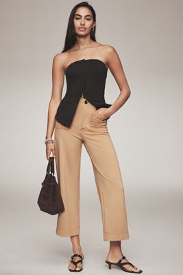 Die Colette Strick Crop Weite-Bein Hosen von Maeve