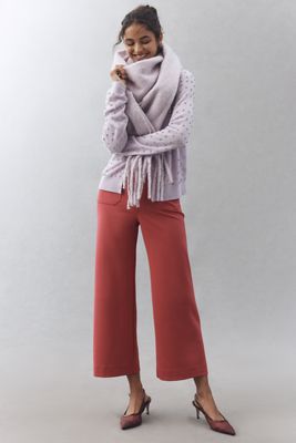 The Colette Knit Crop Wide-Leg Pants by Maeve