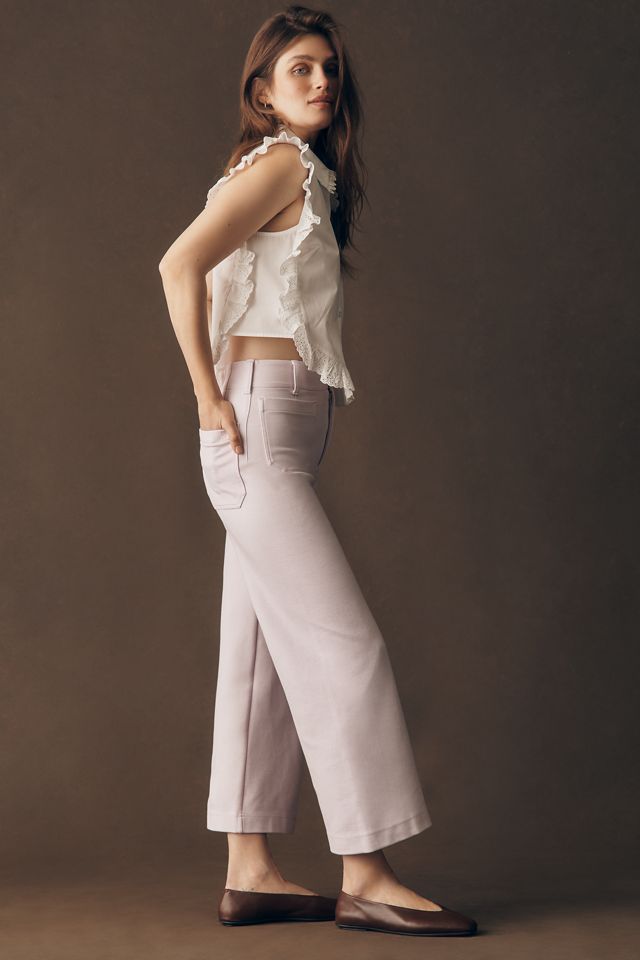 Maeve Colette Knit Cropped Wide Leg Pants #3