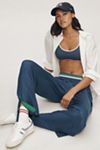 Maeve Ribbed Waist Wide-Leg Track Pants