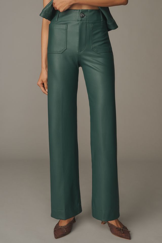 The Colette Faux Leather Full-Length Wide-Leg Pants by Maeve #2