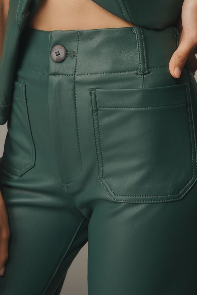 The Colette Faux Leather Full-Length Wide-Leg Pants by Maeve #4