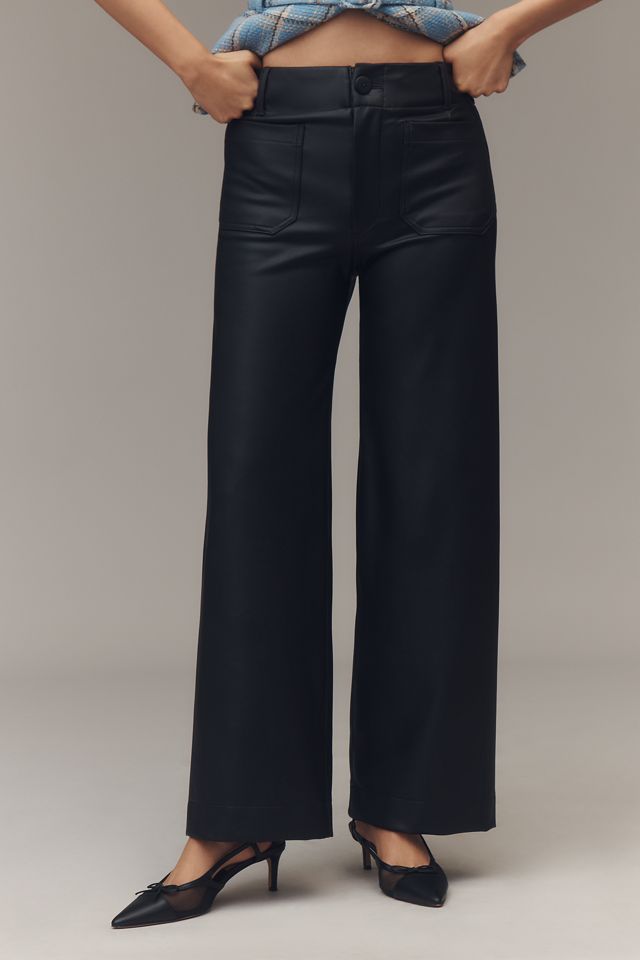 The Colette Faux-Leather Full-Length Wide-Leg Pants by Maeve #2