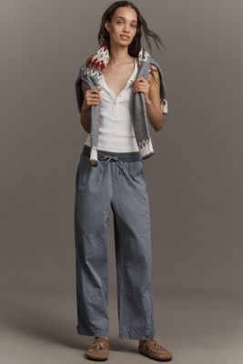 By Anthropologie Cotton Linen Utility Balloon Pants