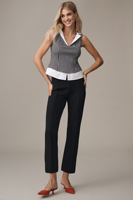 Maeve The Penny Kick-flare Pull-on Pants By  In Black