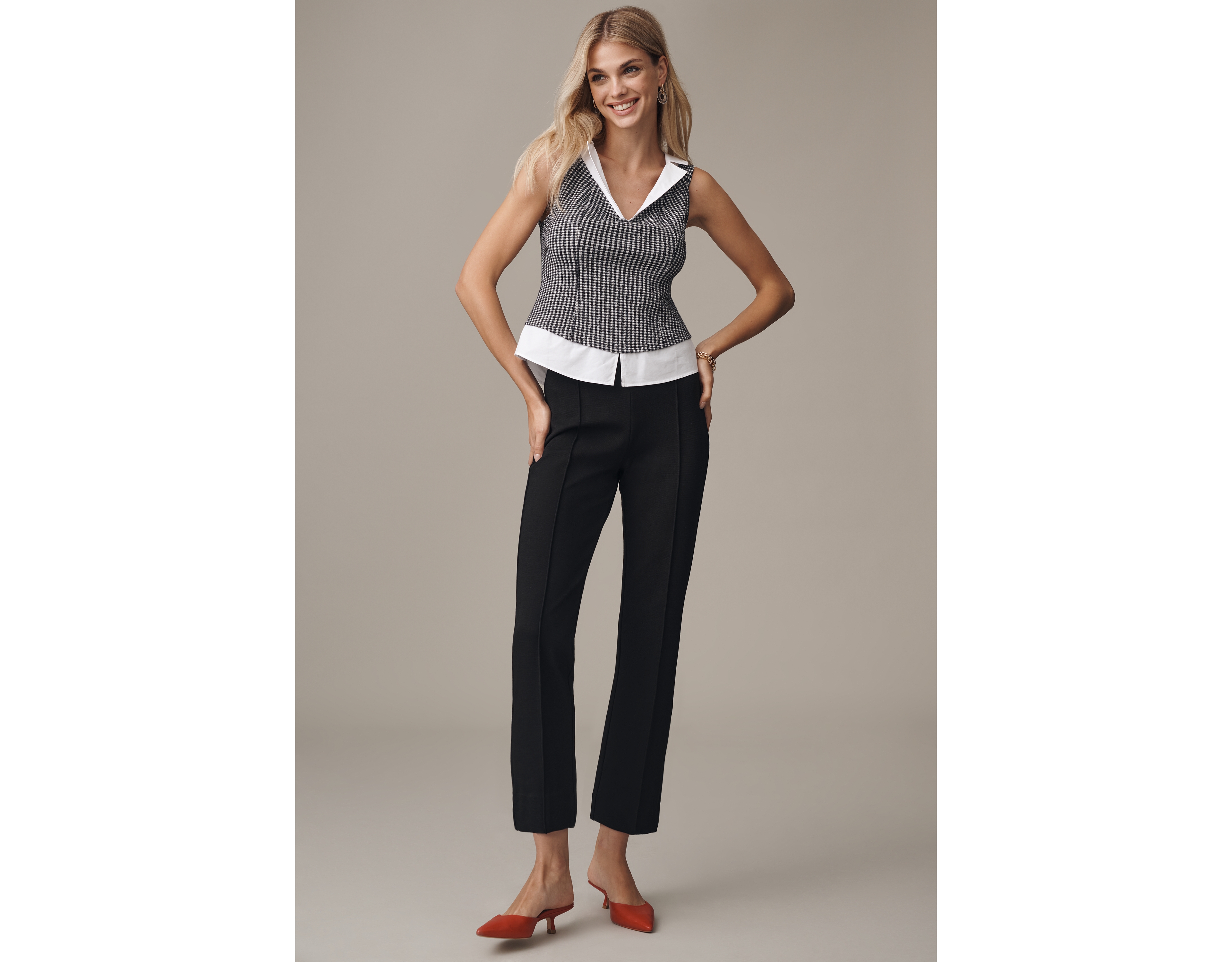 Poppy Kick-Flare Pull-On Pants by Maeve