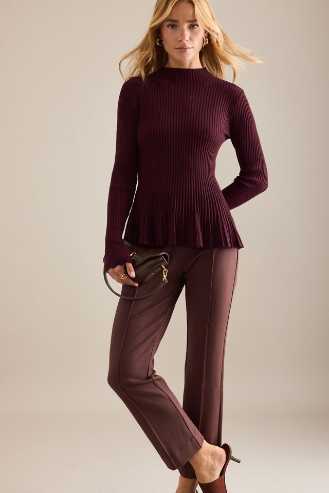 The Penny Kick-Flare Pull-On Trousers by Maeve #6