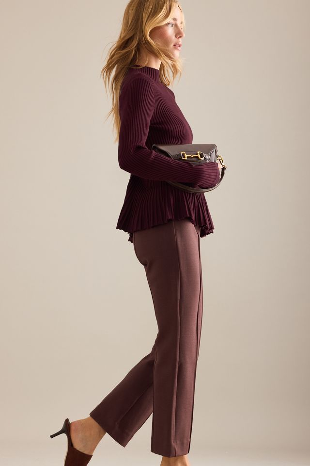 The Penny Kick-Flare Pull-On Trousers by Maeve #7