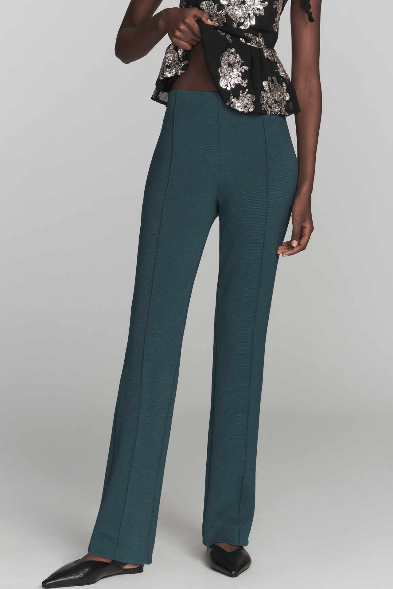 Poppy Kick-Flare Full-Length Pull-On Pants by Maeve