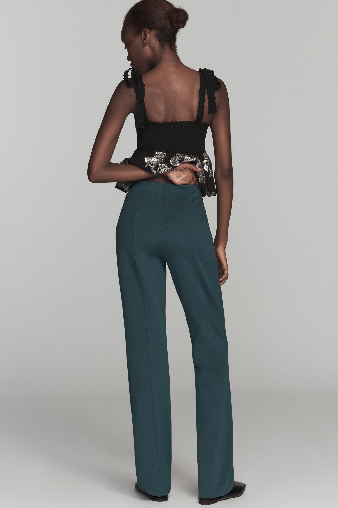 Poppy Kick-Flare Full-Length Pull-On Pants by Maeve