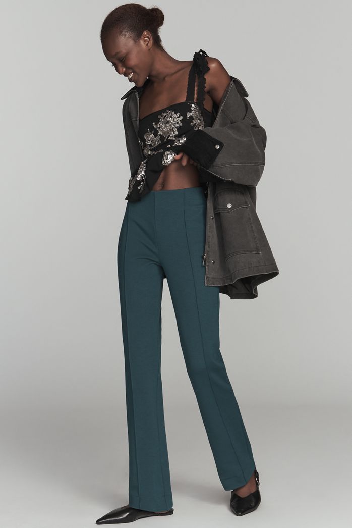 The Poppy Kick-Flare Full-Length Pull-On Trousers by Maeve