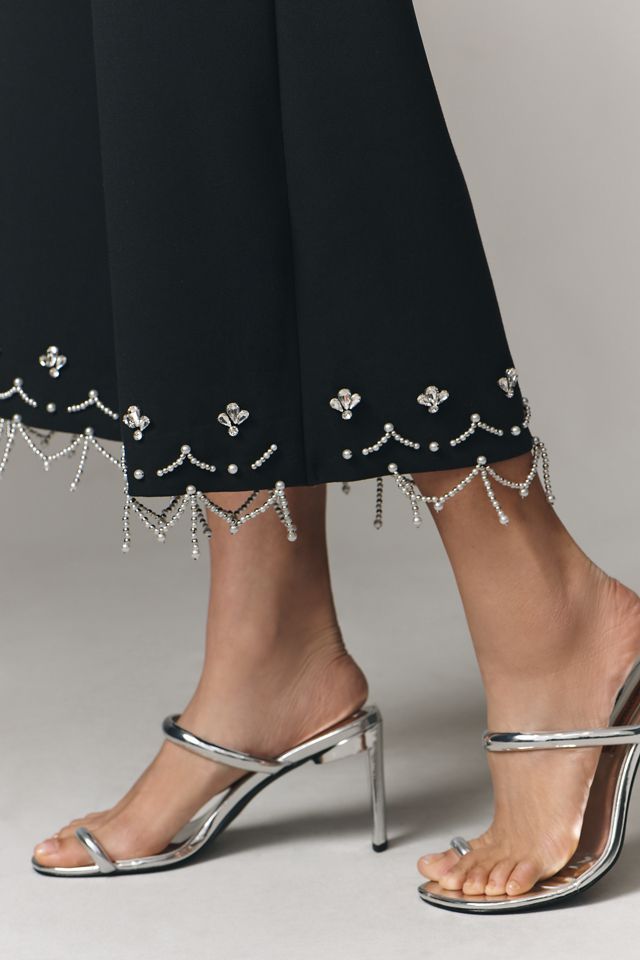 By Anthropologie Crystal Crop Trousers #1