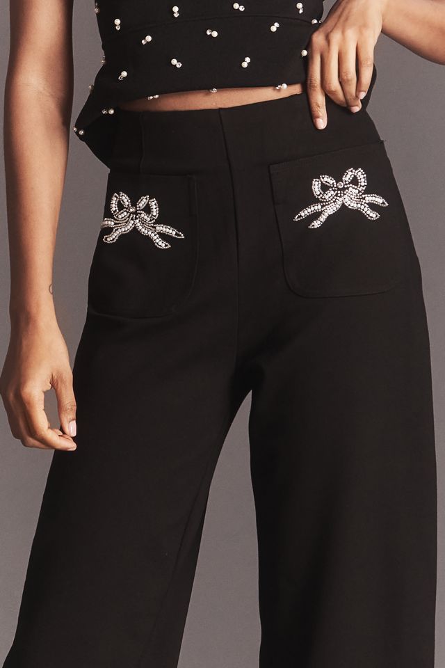The Colette Full-Length Embroidered Pocket Pants by Maeve #1