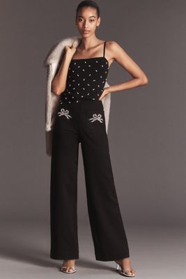 The Colette Full-Length Embroidered Pocket Pants by Maeve
