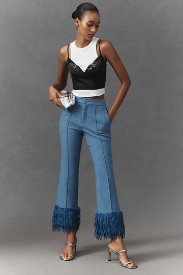 MOTHER The Hustler Roller Sneak High-Rise Wide-Leg Jeans