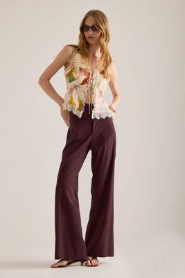 Pantalon Jude en mélange de lin extensible