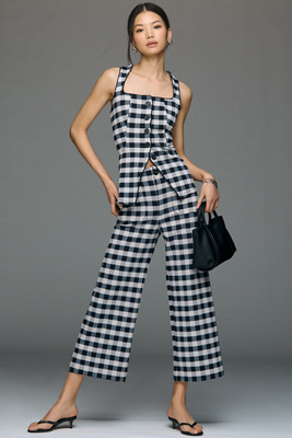 The Colette Knit Crop Printed Pants by Maeve