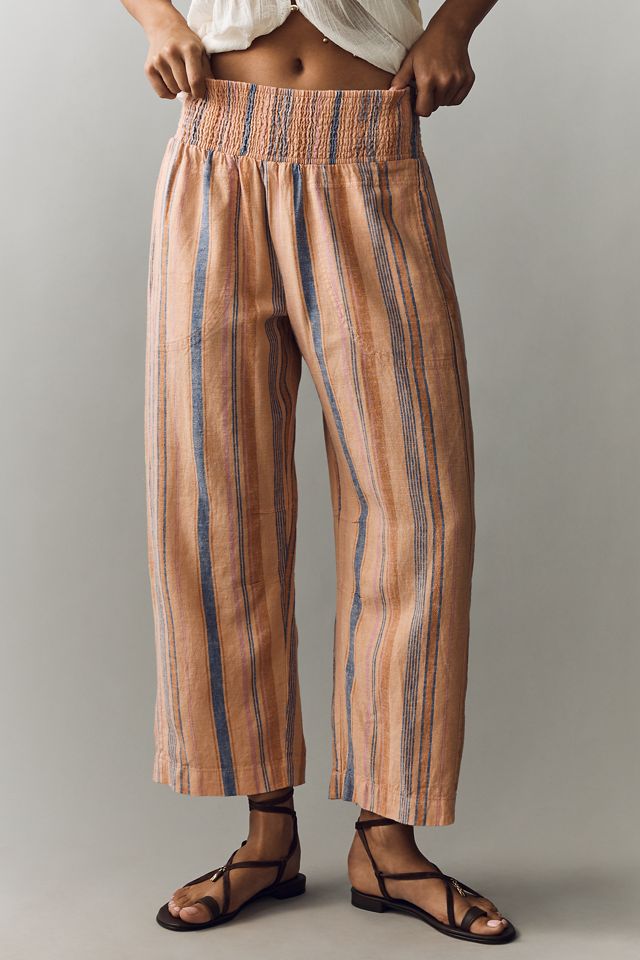 Pilcro Reese Smocked Pull-On Barrel-Leg Pants #1
