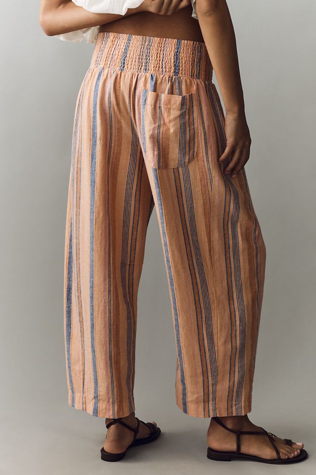 Pilcro Reese Smocked Pull-On Barrel-Leg Pants #3