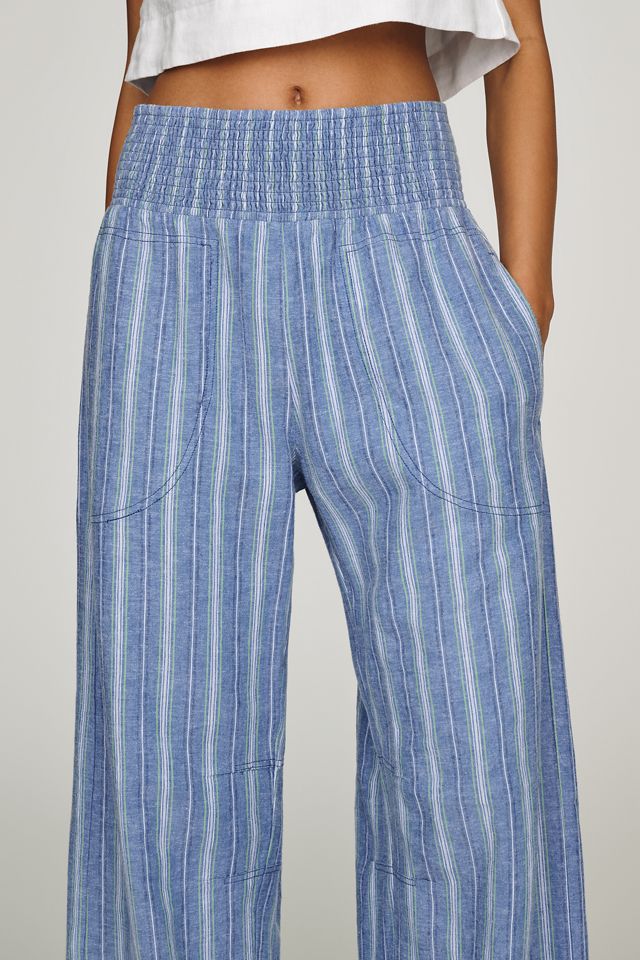 Pilcro Reese Smocked Pull-On Barrel-Leg Pants #1