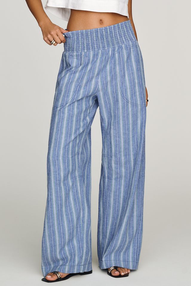 Pilcro Reese Smocked Pull-On Barrel-Leg Pants #3