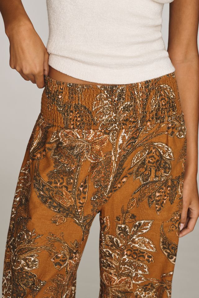Pilcro Reese Smocked Pull-On Barrel-Leg Pants #1