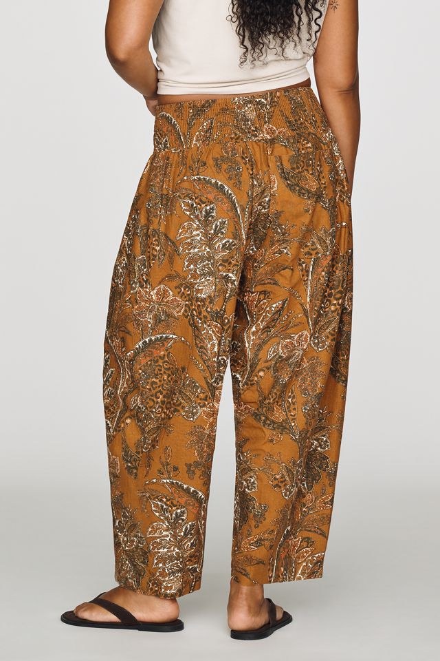 Pilcro Reese Smocked Pull-On Barrel-Leg Pants #6