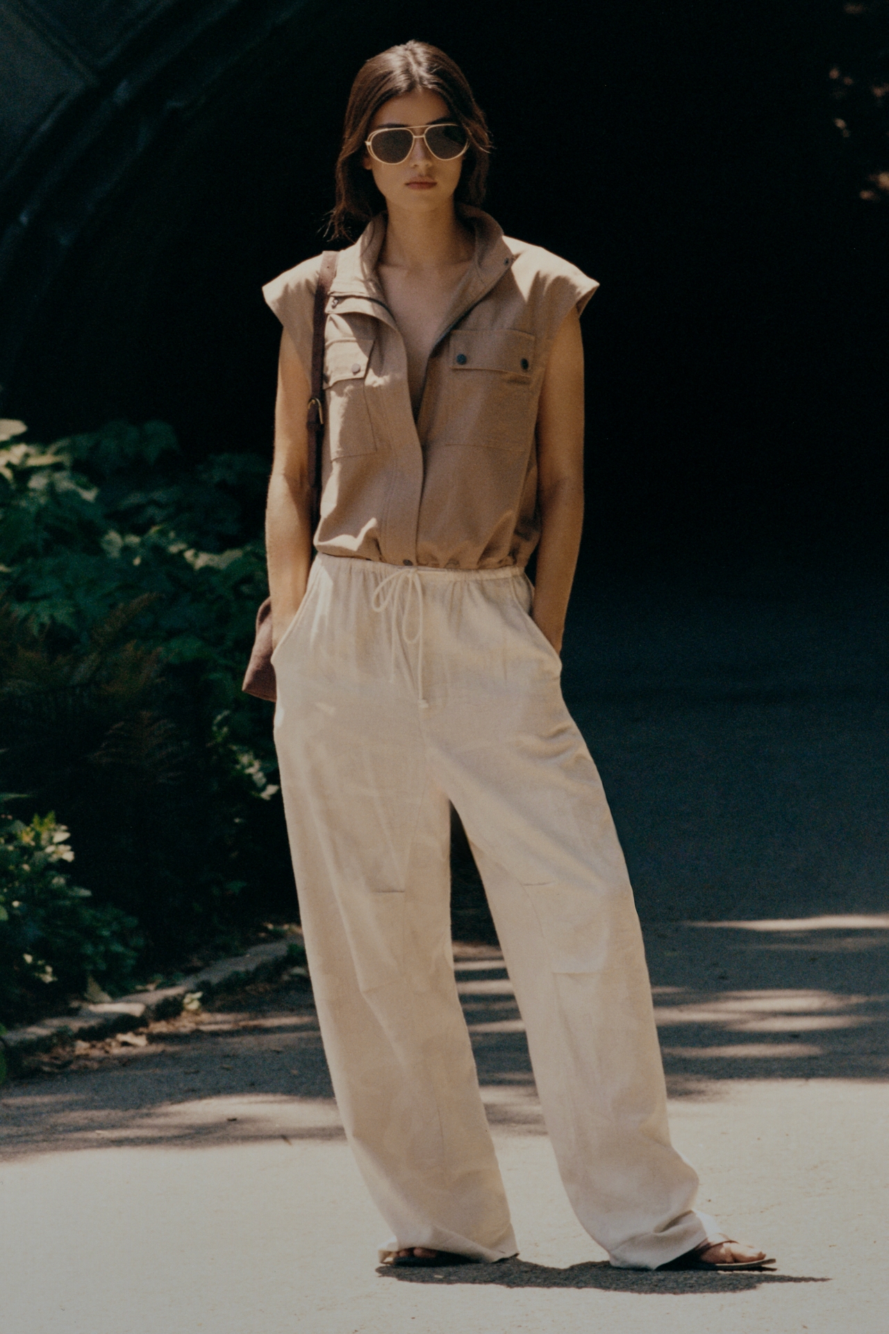 Pilcro Hanna Linen Blend Wide Leg Pants