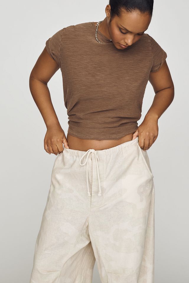 Pantaloni a Gamba Larga in Misto Lino Mimetico Hannah Pilcro #6
