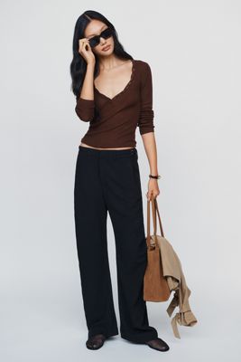 Maeve Relaxed Draped Trousers