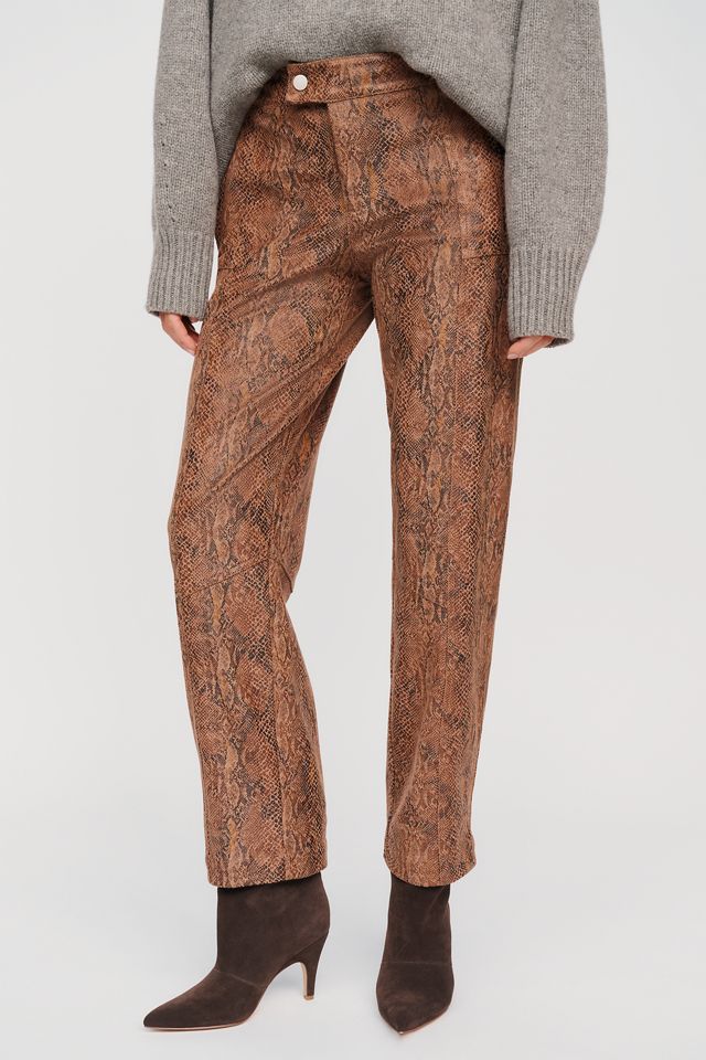 By Anthropologie Snake Print Modern Taper Pants #1