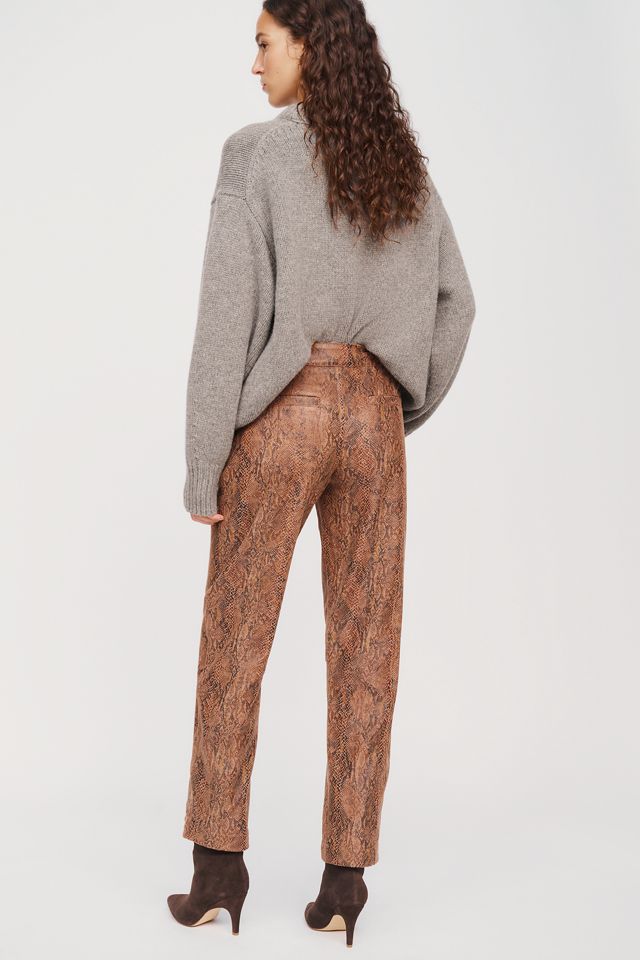 By Anthropologie Snake Print Modern Taper Pants #2