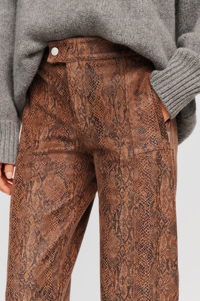 By Anthropologie Snake Print Modern Taper Pants #3