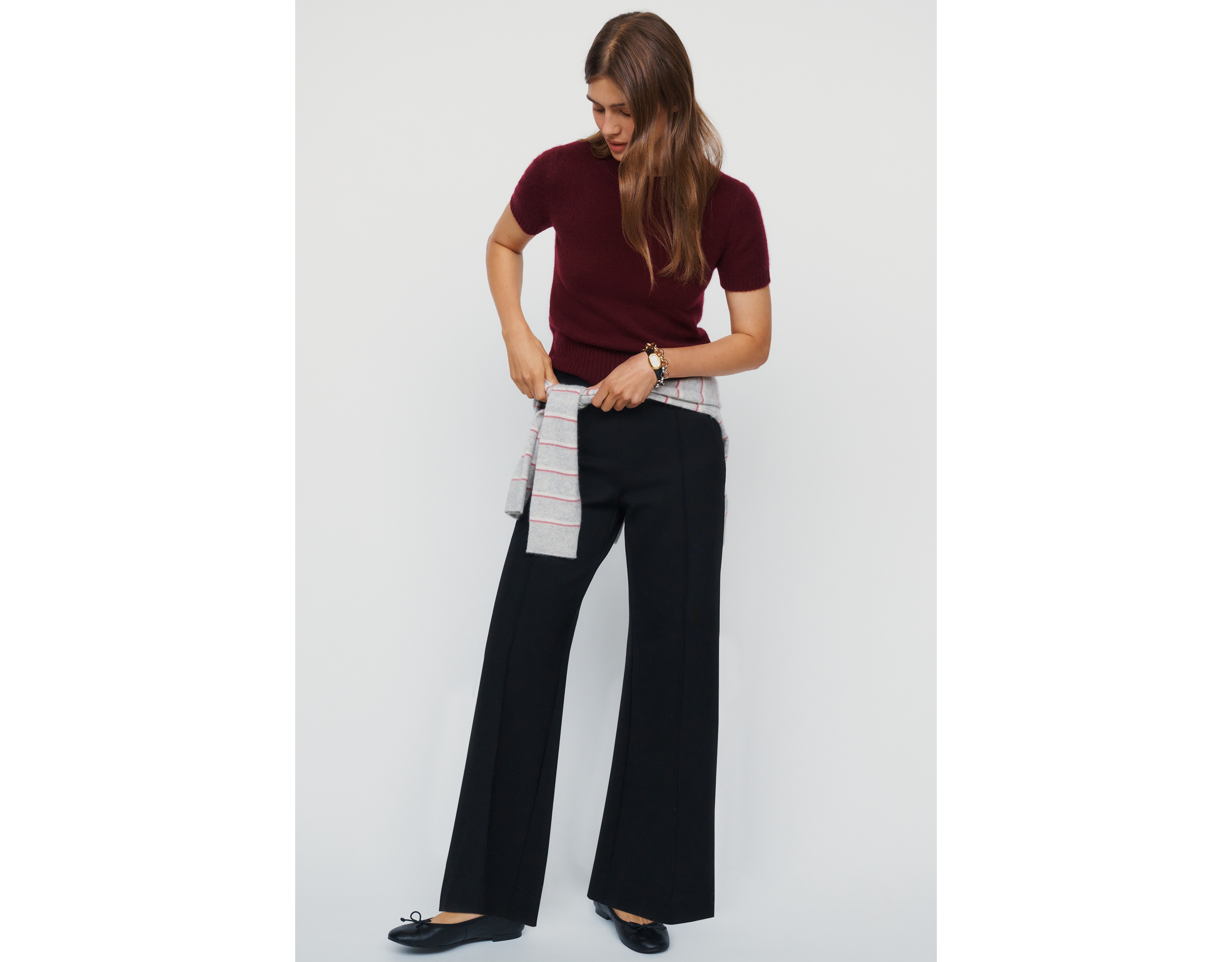Maeve Knit Cropped Wide-Leg Pants