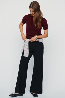 Maeve Knit Cropped Wide-Leg Pants