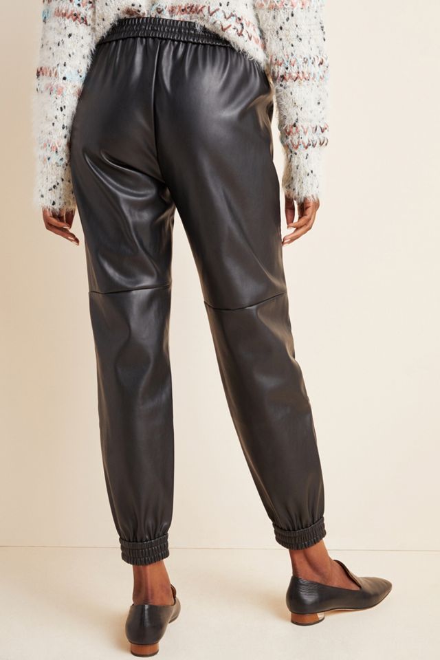 Sakara Faux Leather Joggers #1