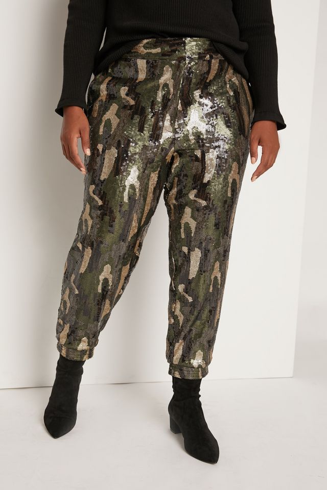 Anthropologie store sequin joggers