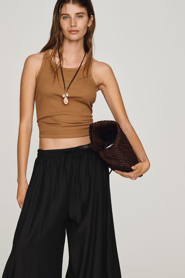 By Anthropologie Cropped Hose mit Spitzensaum #3