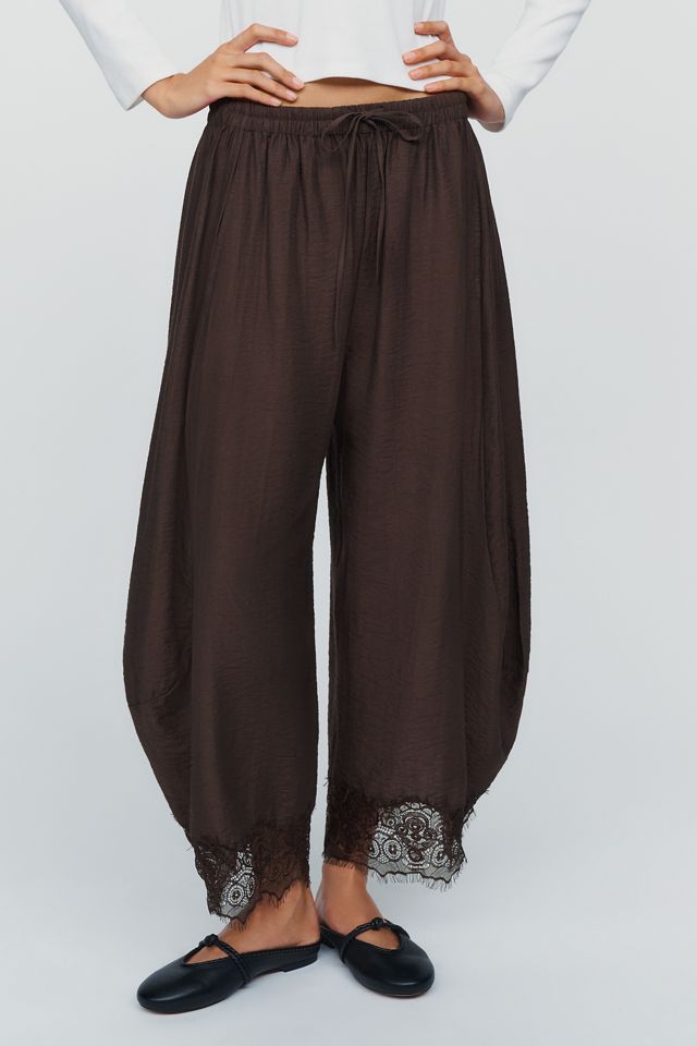 By Anthropologie Reverie Lace Trim Tapered Pants #3