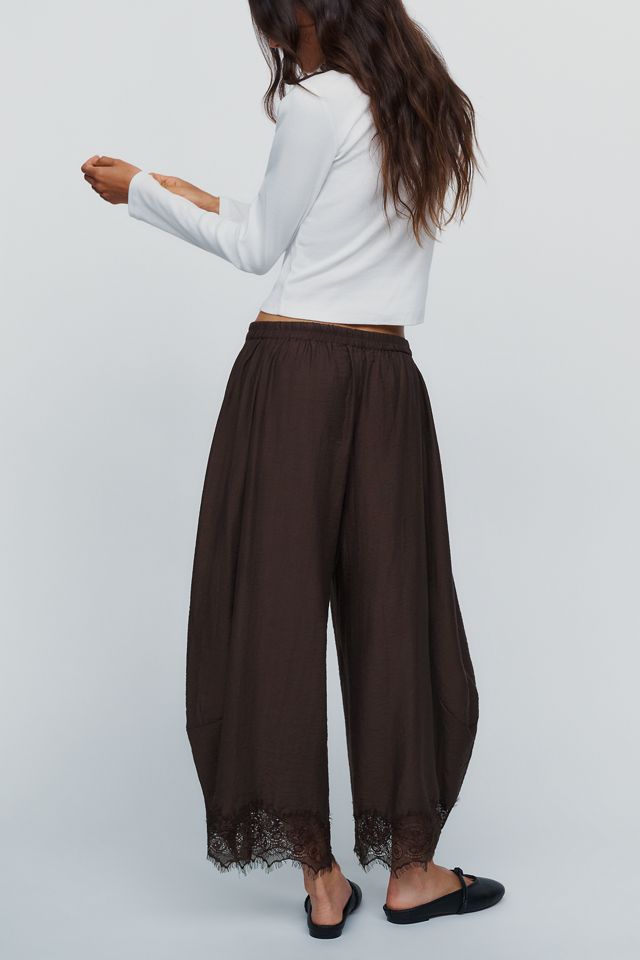 By Anthropologie Reverie Lace Trim Tapered Pants #6