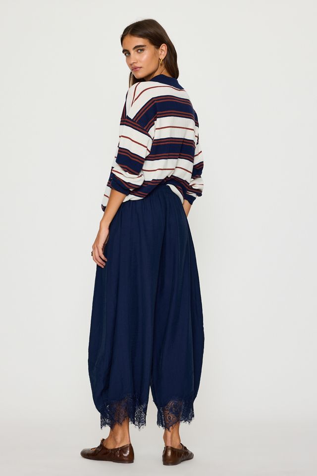 By Anthropologie Reverie Cropped Hose mit Spitzensaum #3