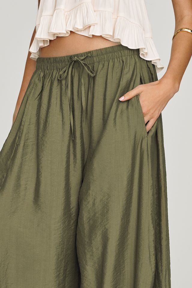 By Anthropologie Reverie Cropped Lace-Hem Pants  #1