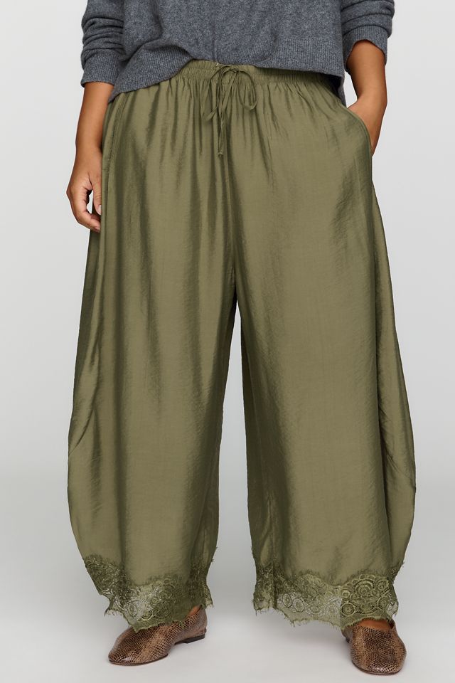 By Anthropologie Reverie Lace Trim Tapered Pants #1