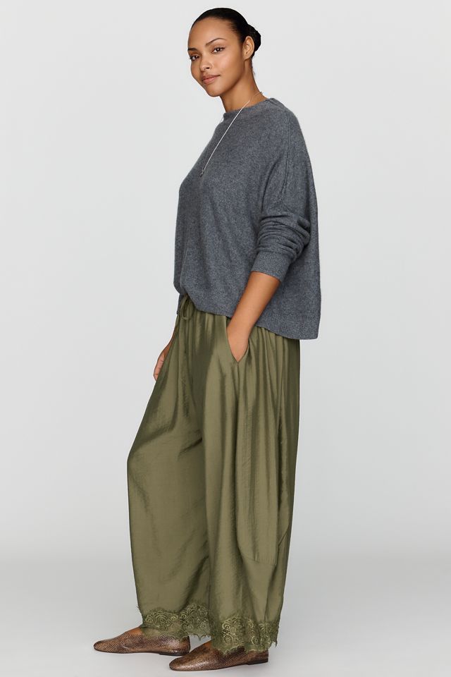 By Anthropologie Reverie Lace Trim Tapered Pants #2