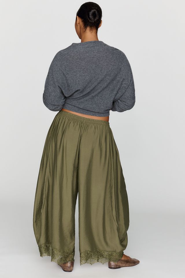 By Anthropologie Reverie Lace Trim Tapered Pants #3